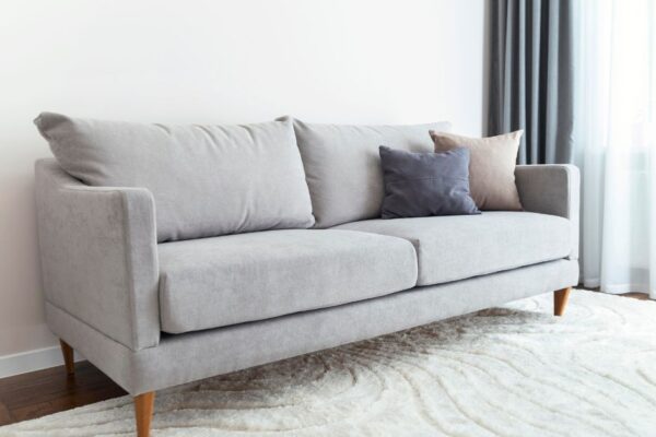 Grey Carpet and Grey Sofa