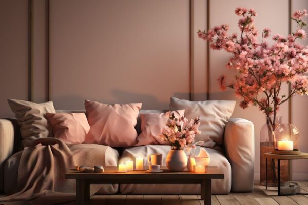 pink and brass