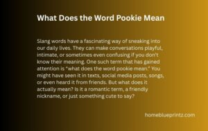 What Does the Word Pookie Mean
