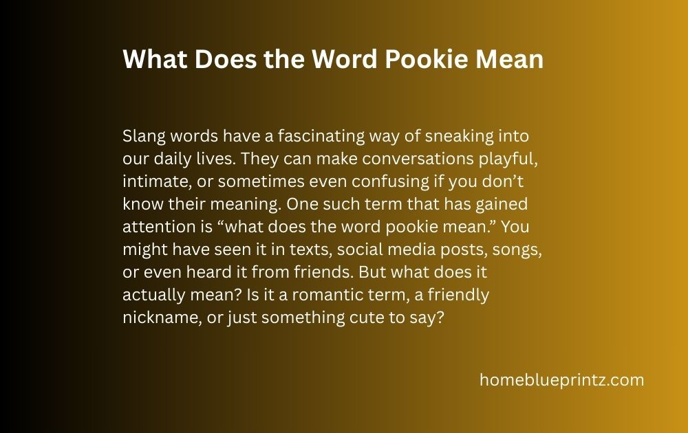 What Does the Word Pookie Mean